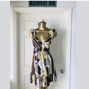 BCBGMAXAZRIA Multicolor floral Mini Shift Dress SP